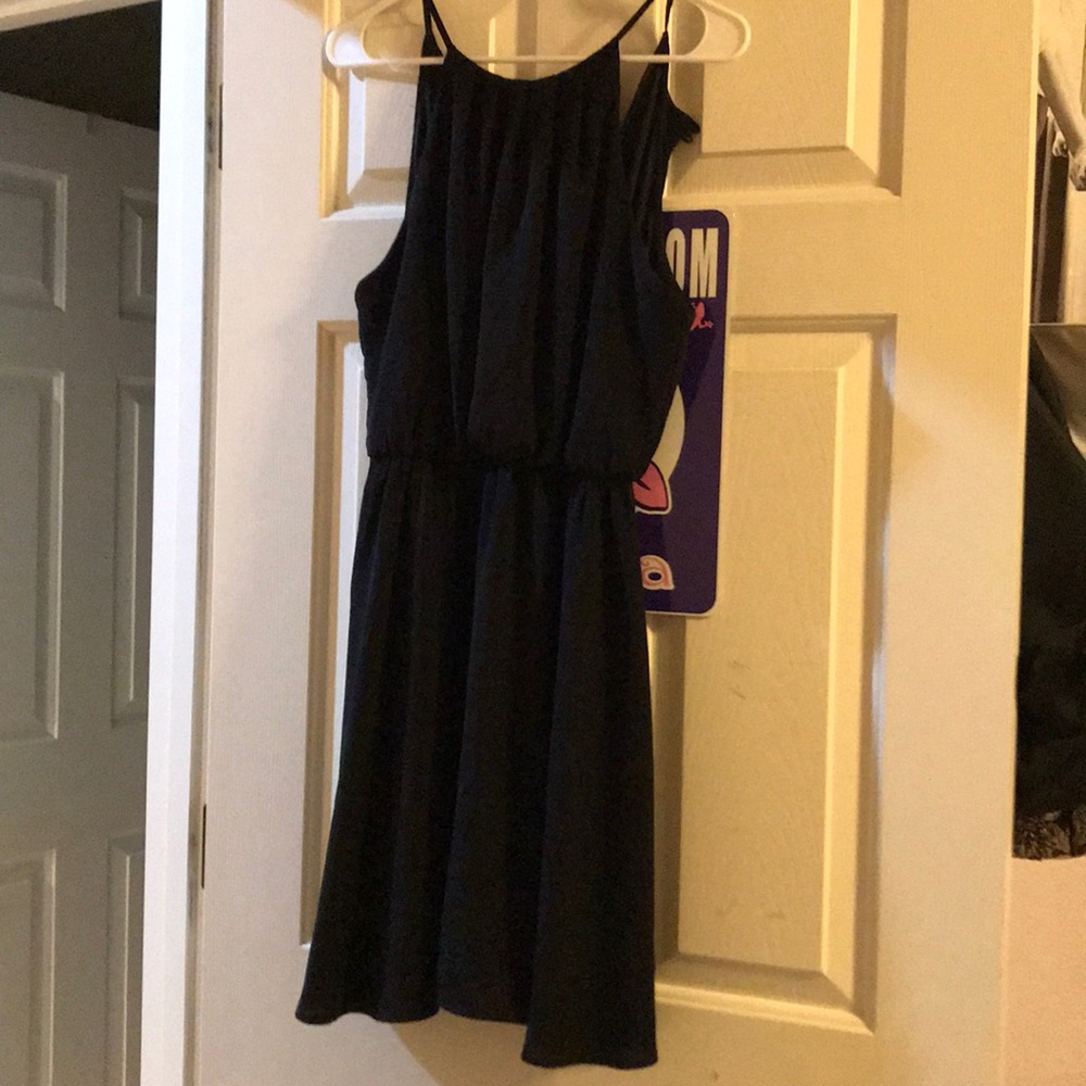 high neck black dress size M